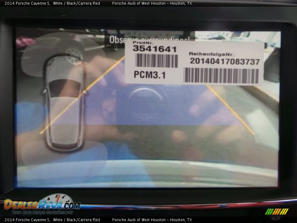 2014 Porsche Cayenne S White / Black/Carrera Red Photo #21
