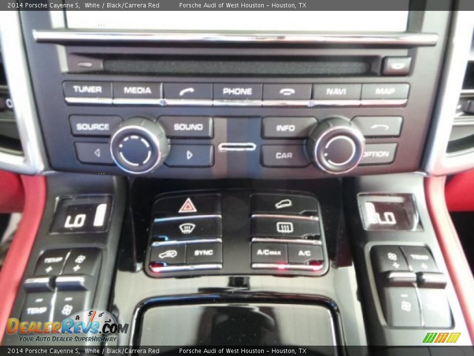 2014 Porsche Cayenne S White / Black/Carrera Red Photo #22