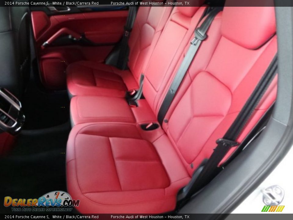 2014 Porsche Cayenne S White / Black/Carrera Red Photo #29