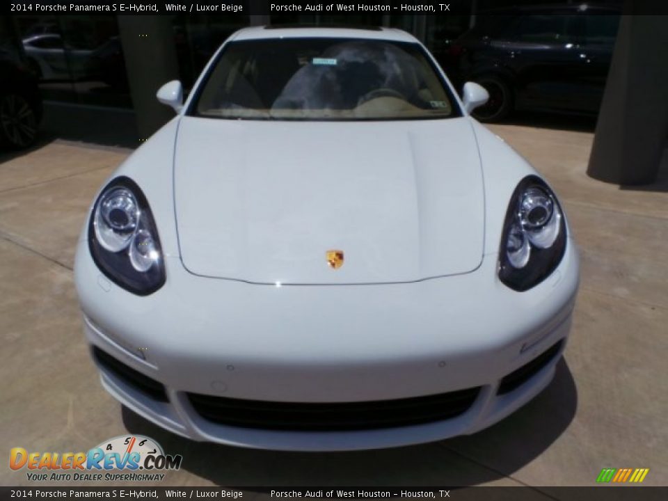 2014 Porsche Panamera S E-Hybrid White / Luxor Beige Photo #2