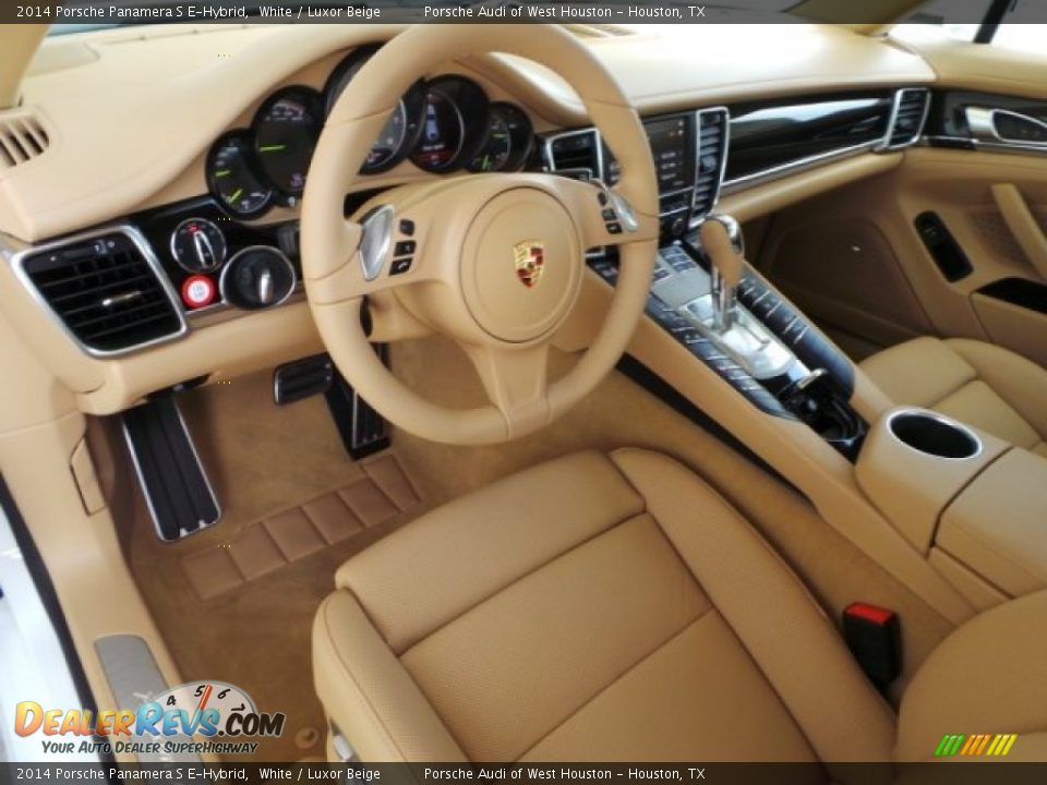 Luxor Beige Interior - 2014 Porsche Panamera S E-Hybrid Photo #13