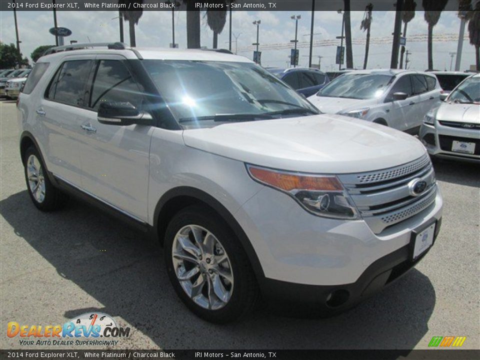2014 Ford Explorer XLT White Platinum / Charcoal Black Photo #2