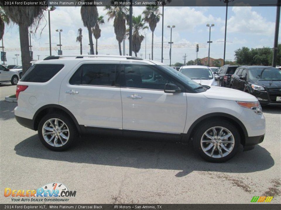 2014 Ford Explorer XLT White Platinum / Charcoal Black Photo #3
