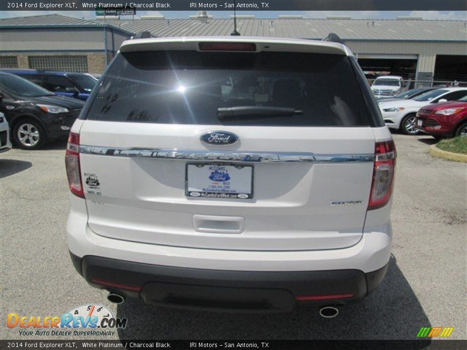 2014 Ford Explorer XLT White Platinum / Charcoal Black Photo #5