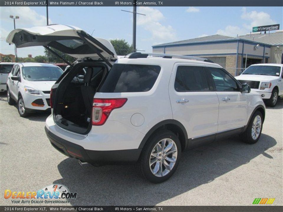 2014 Ford Explorer XLT White Platinum / Charcoal Black Photo #14