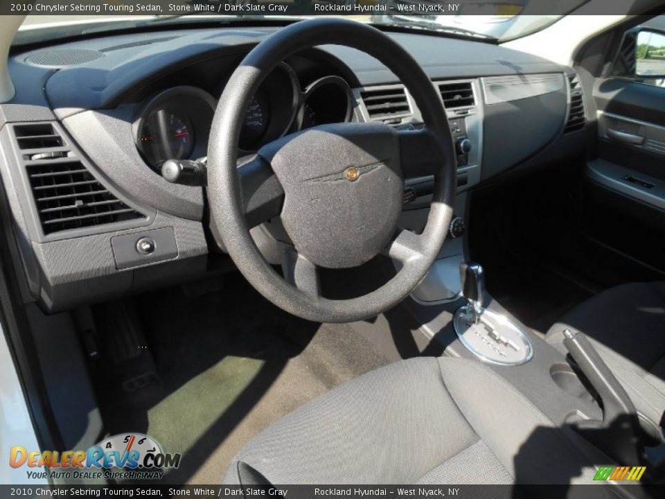 2010 Chrysler Sebring Touring Sedan Stone White / Dark Slate Gray Photo #9