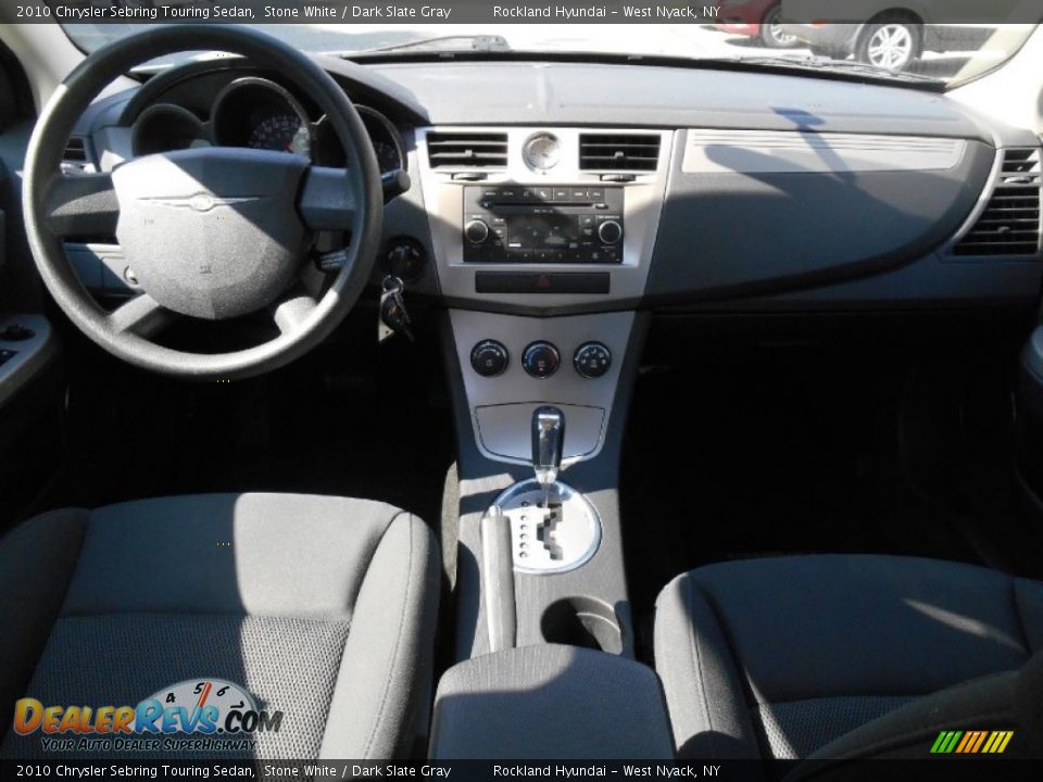 2010 Chrysler Sebring Touring Sedan Stone White / Dark Slate Gray Photo #11