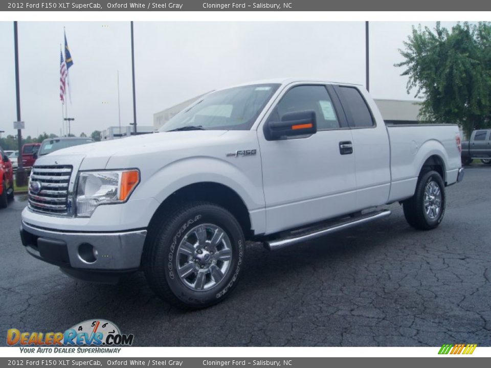 2012 Ford F150 XLT SuperCab Oxford White / Steel Gray Photo #3