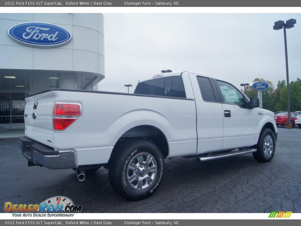 2012 Ford F150 XLT SuperCab Oxford White / Steel Gray Photo #4
