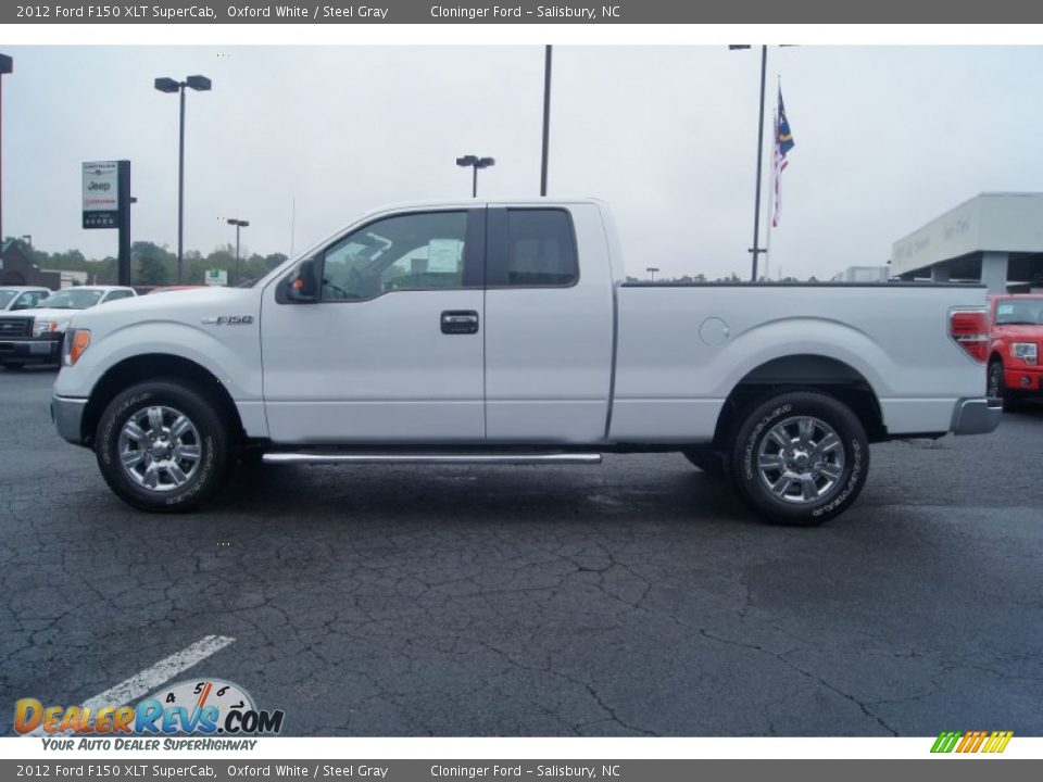 2012 Ford F150 XLT SuperCab Oxford White / Steel Gray Photo #6