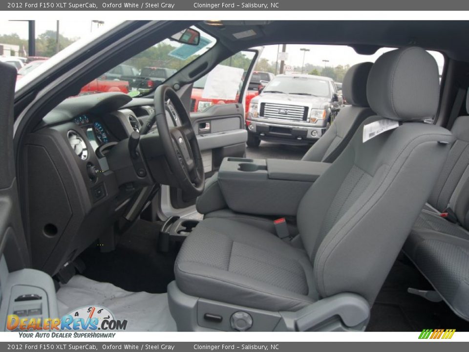 2012 Ford F150 XLT SuperCab Oxford White / Steel Gray Photo #10