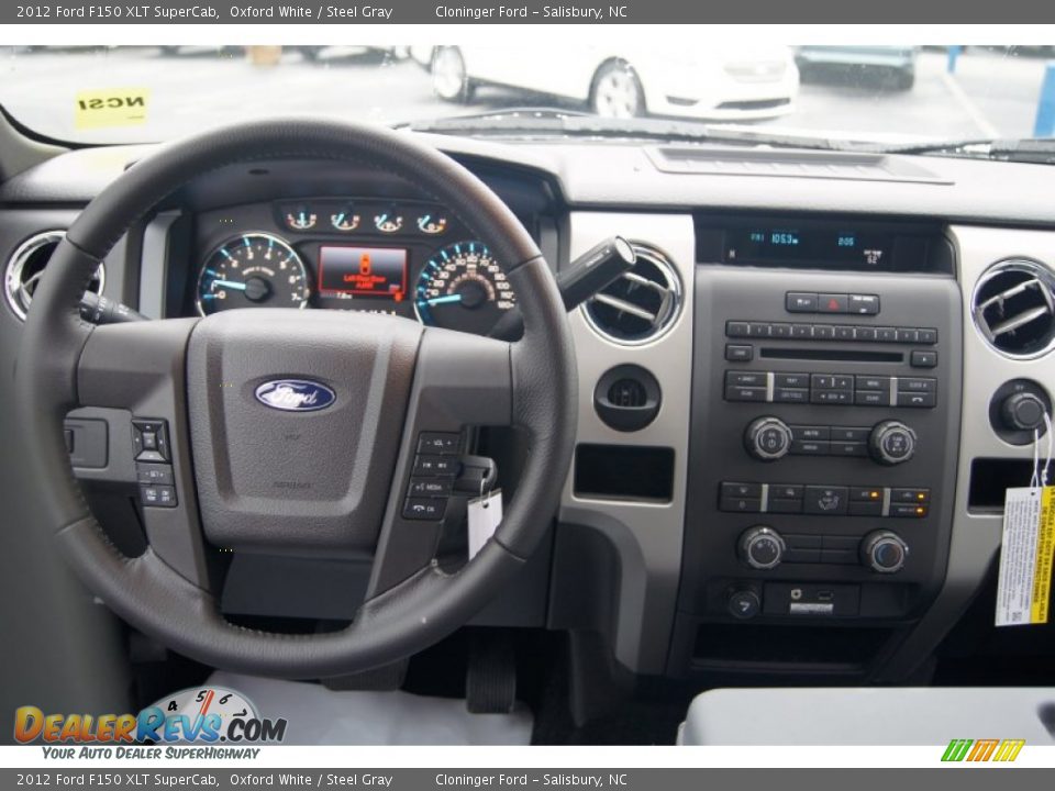 2012 Ford F150 XLT SuperCab Oxford White / Steel Gray Photo #22