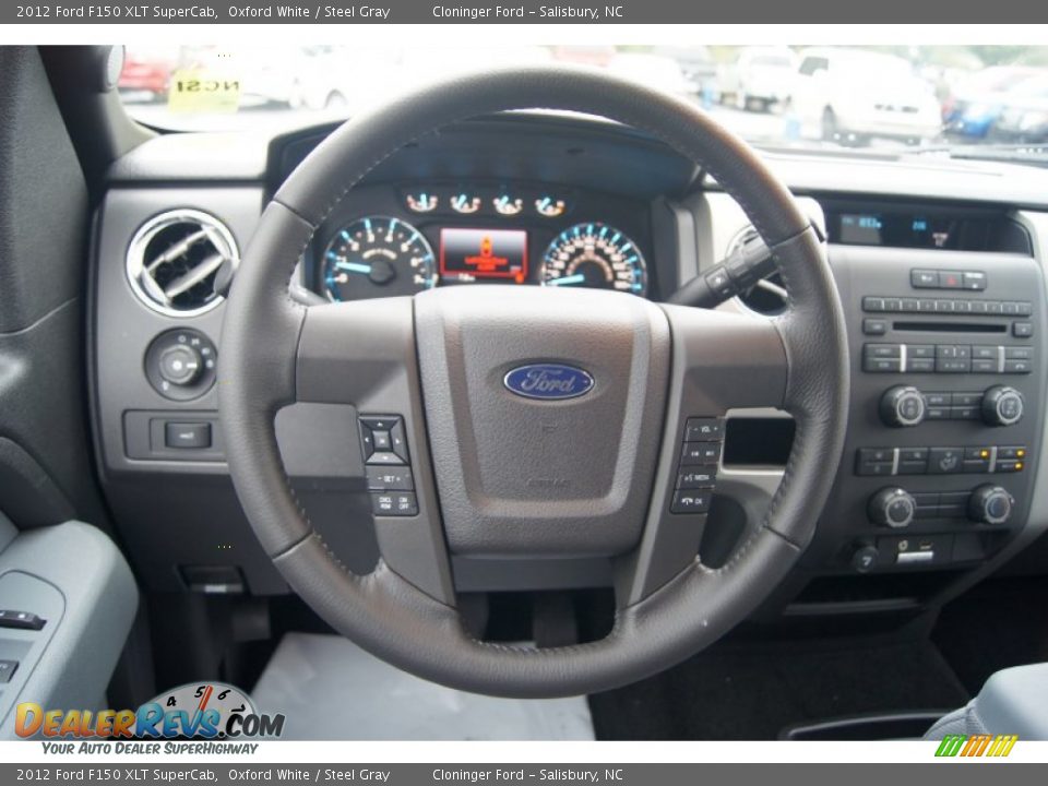 2012 Ford F150 XLT SuperCab Oxford White / Steel Gray Photo #23