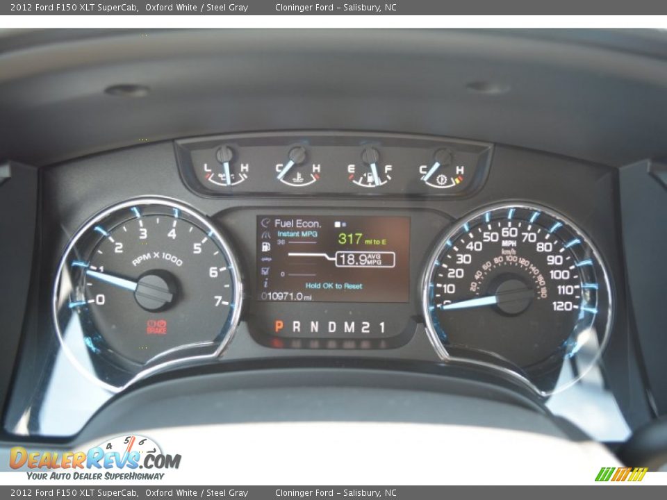 2012 Ford F150 XLT SuperCab Oxford White / Steel Gray Photo #28