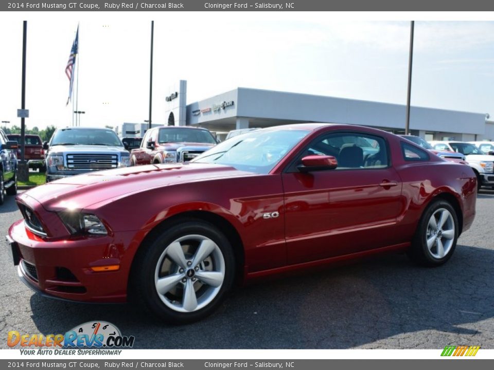 2014 Ford Mustang GT Coupe Ruby Red / Charcoal Black Photo #3