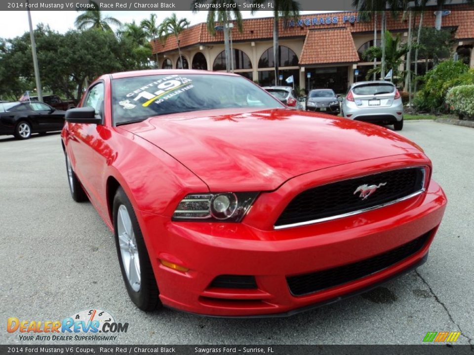 2014 Ford Mustang V6 Coupe Race Red / Charcoal Black Photo #2