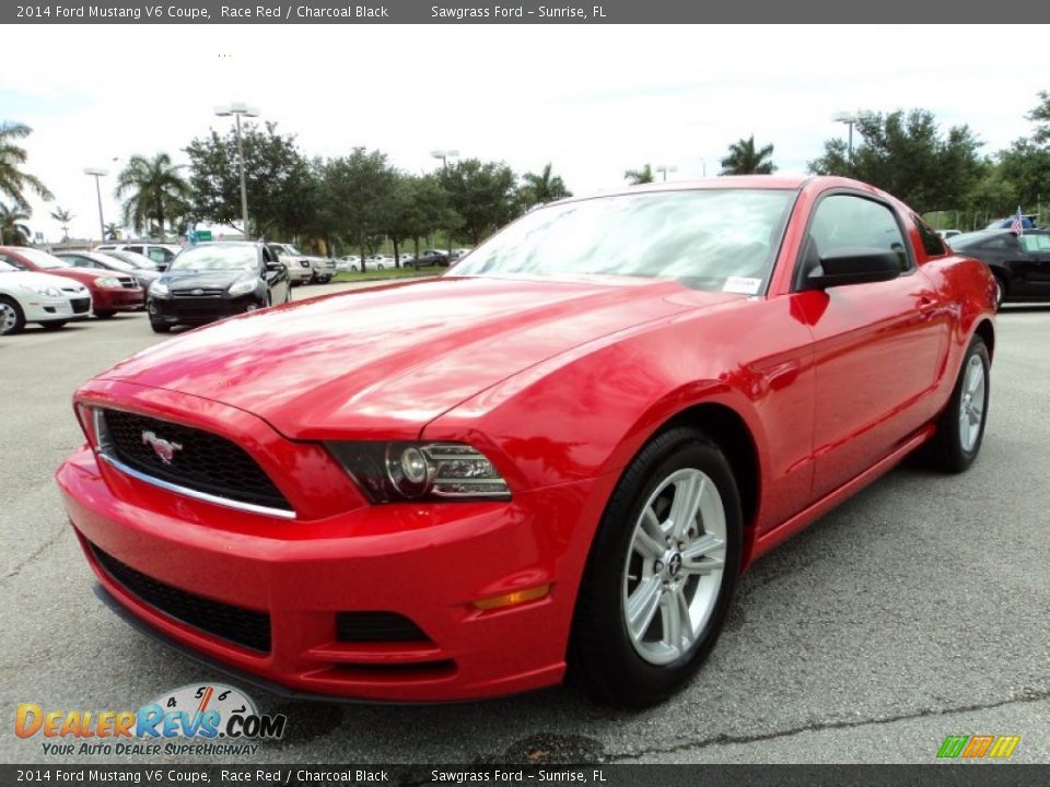 2014 Ford Mustang V6 Coupe Race Red / Charcoal Black Photo #13