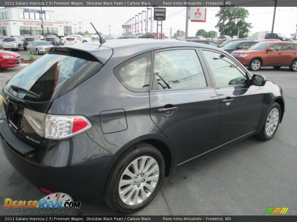 2011 Subaru Impreza 2.5i Premium Wagon Obsidian Black Pearl / Carbon Black Photo #7