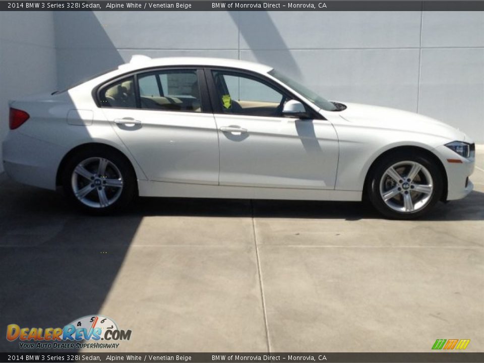 2014 BMW 3 Series 328i Sedan Alpine White / Venetian Beige Photo #2