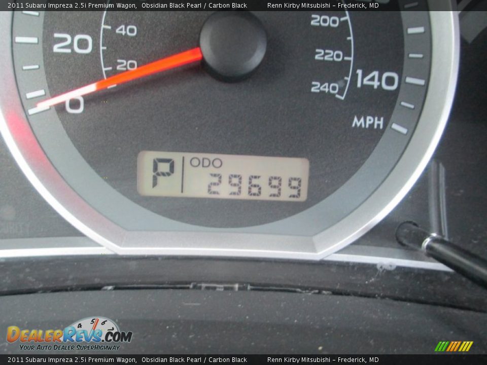 2011 Subaru Impreza 2.5i Premium Wagon Obsidian Black Pearl / Carbon Black Photo #16