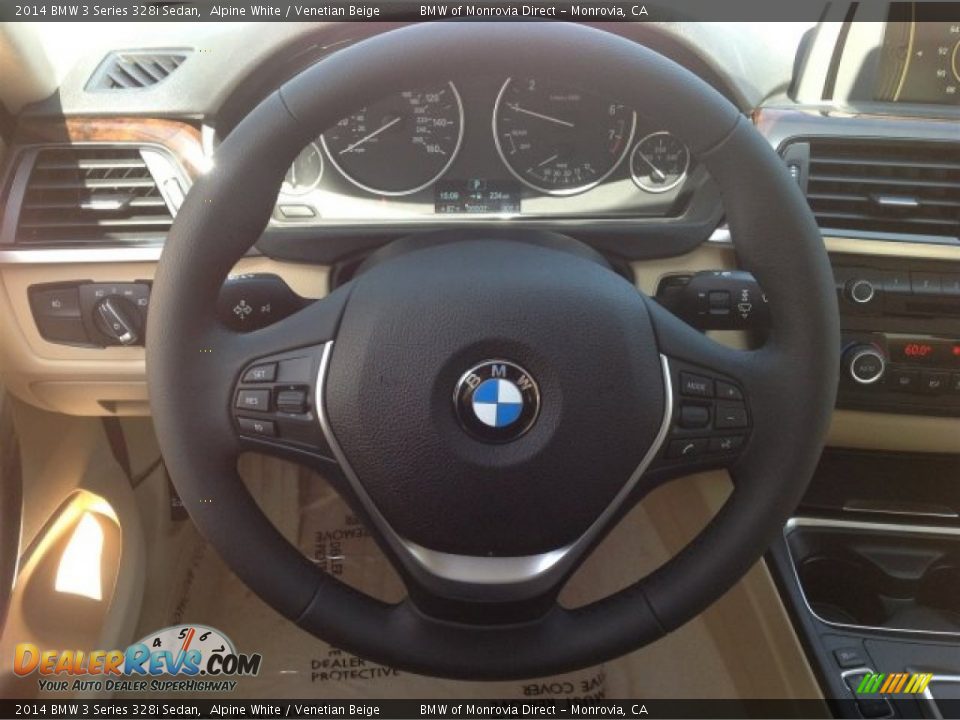 2014 BMW 3 Series 328i Sedan Steering Wheel Photo #9
