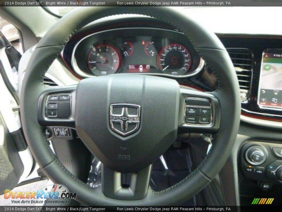 2014 Dodge Dart SXT Bright White / Black/Light Tungsten Photo #16