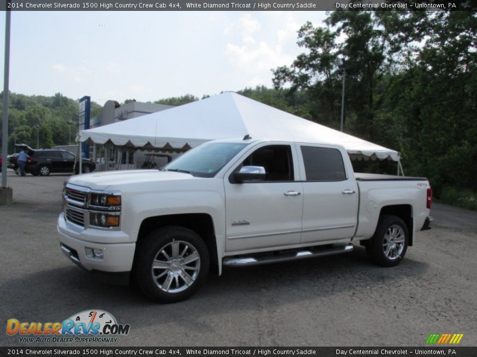 2014 Chevrolet Silverado 1500 High Country Crew Cab 4x4 White Diamond Tricoat / High Country Saddle Photo #1