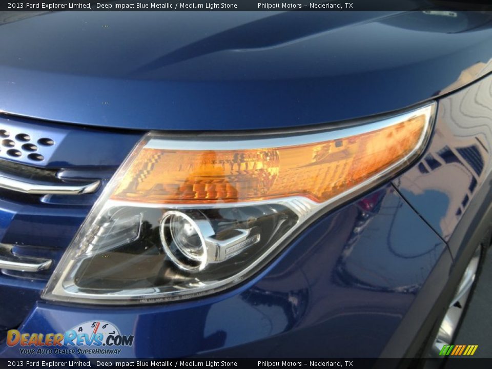 2013 Ford Explorer Limited Deep Impact Blue Metallic / Medium Light Stone Photo #9