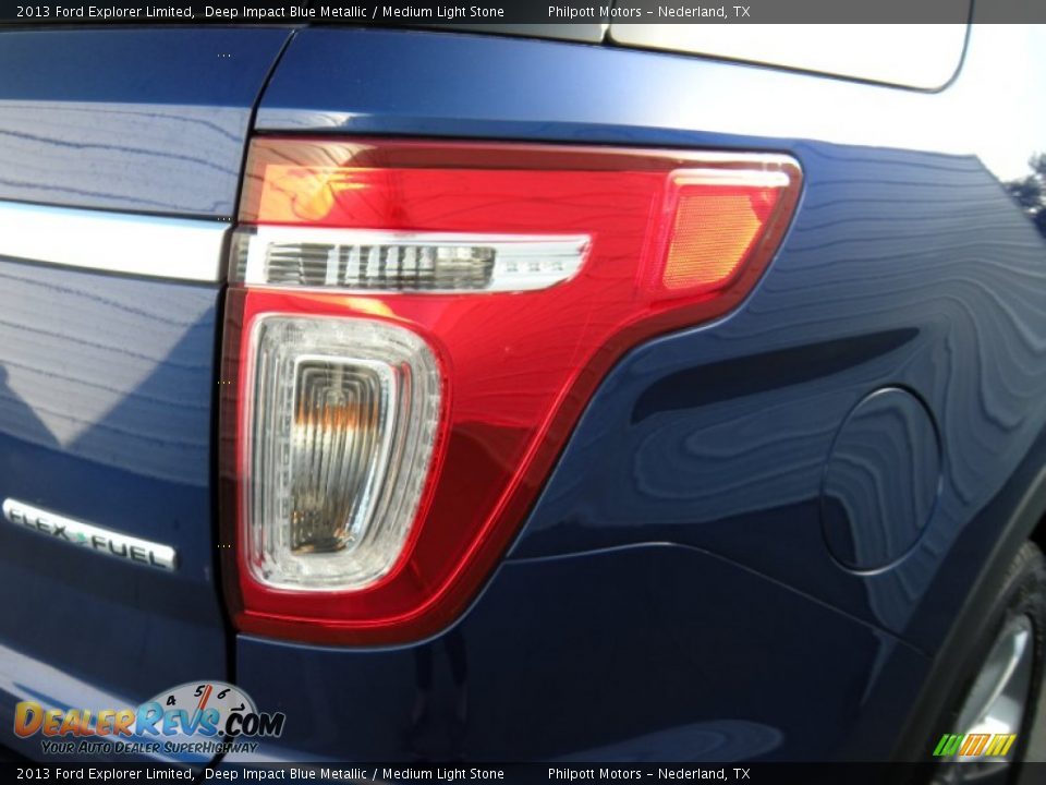2013 Ford Explorer Limited Deep Impact Blue Metallic / Medium Light Stone Photo #16