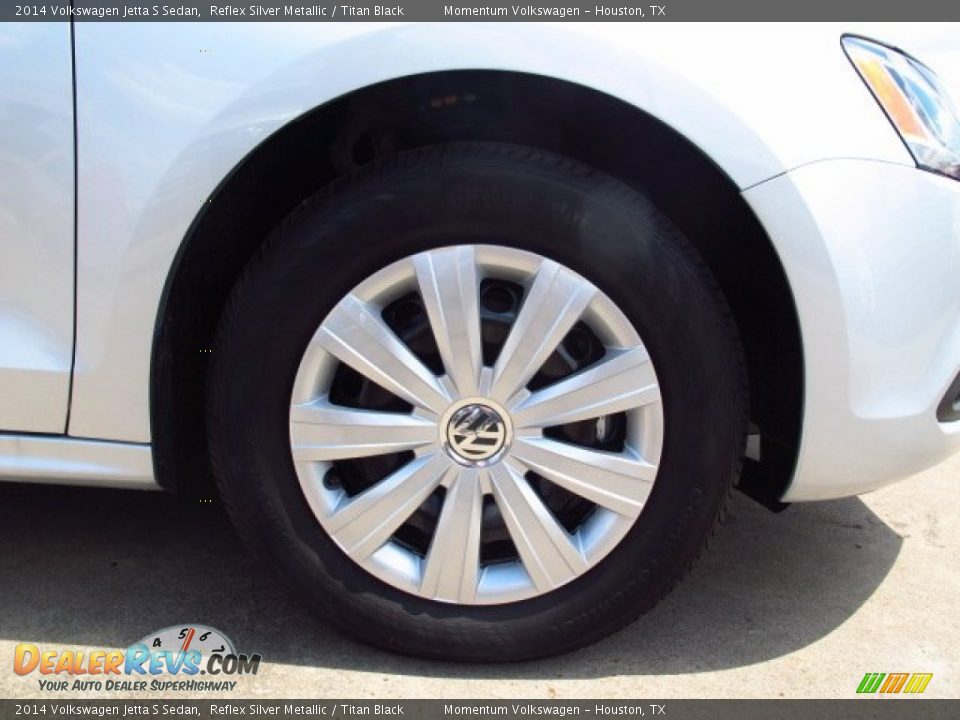 2014 Volkswagen Jetta S Sedan Reflex Silver Metallic / Titan Black Photo #7