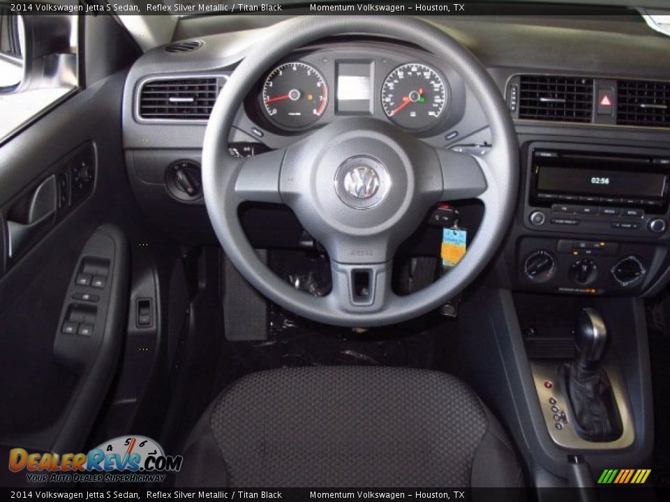 2014 Volkswagen Jetta S Sedan Reflex Silver Metallic / Titan Black Photo #13