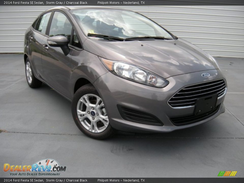2014 Ford Fiesta SE Sedan Storm Gray / Charcoal Black Photo #1