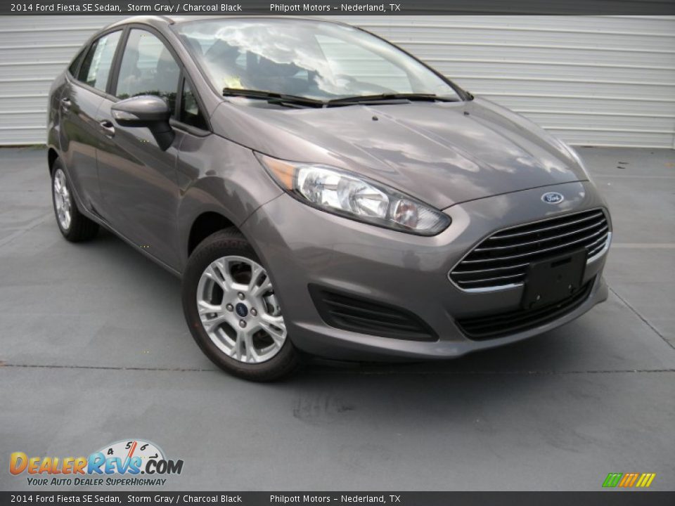 2014 Ford Fiesta SE Sedan Storm Gray / Charcoal Black Photo #2