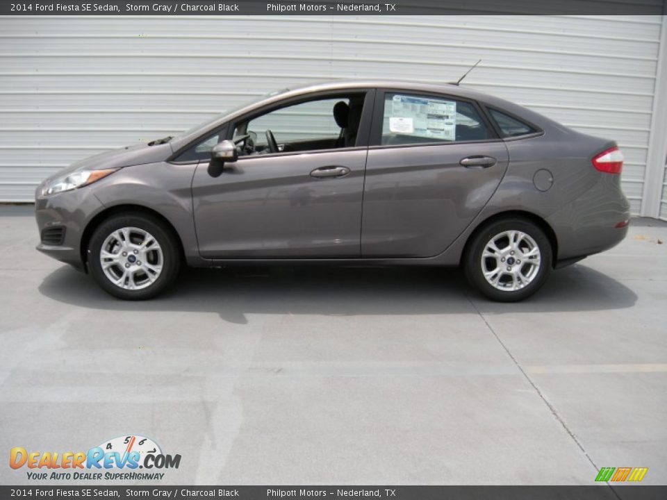 2014 Ford Fiesta SE Sedan Storm Gray / Charcoal Black Photo #6