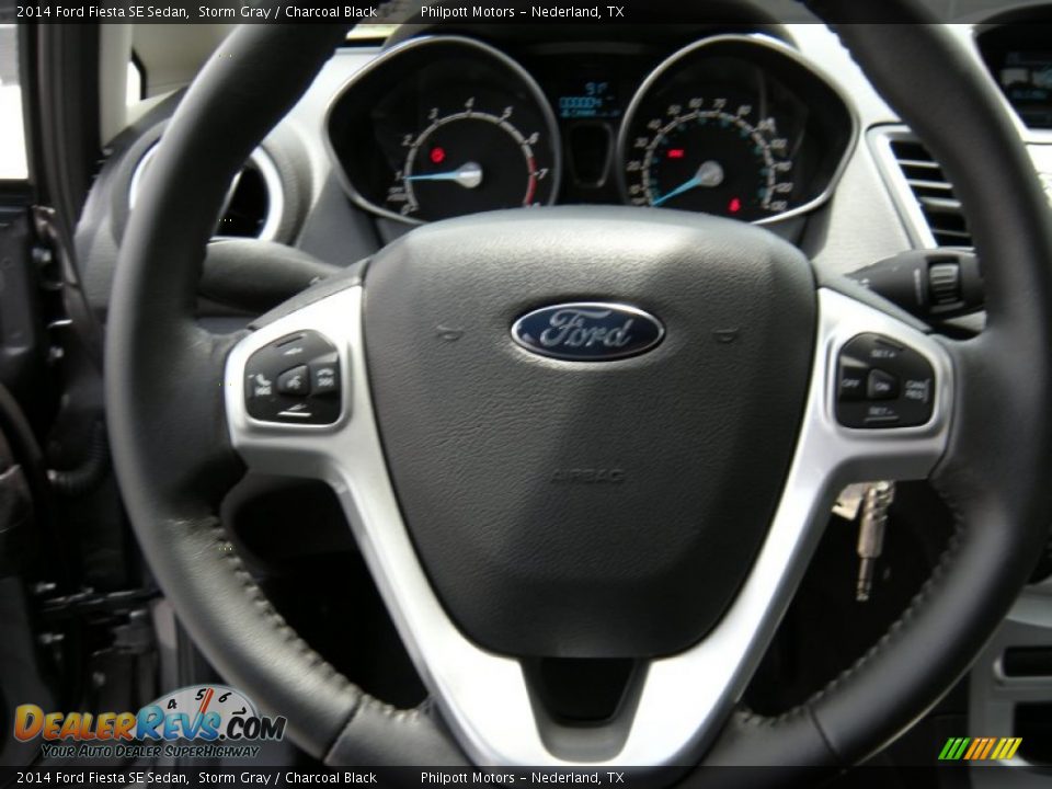 2014 Ford Fiesta SE Sedan Storm Gray / Charcoal Black Photo #31