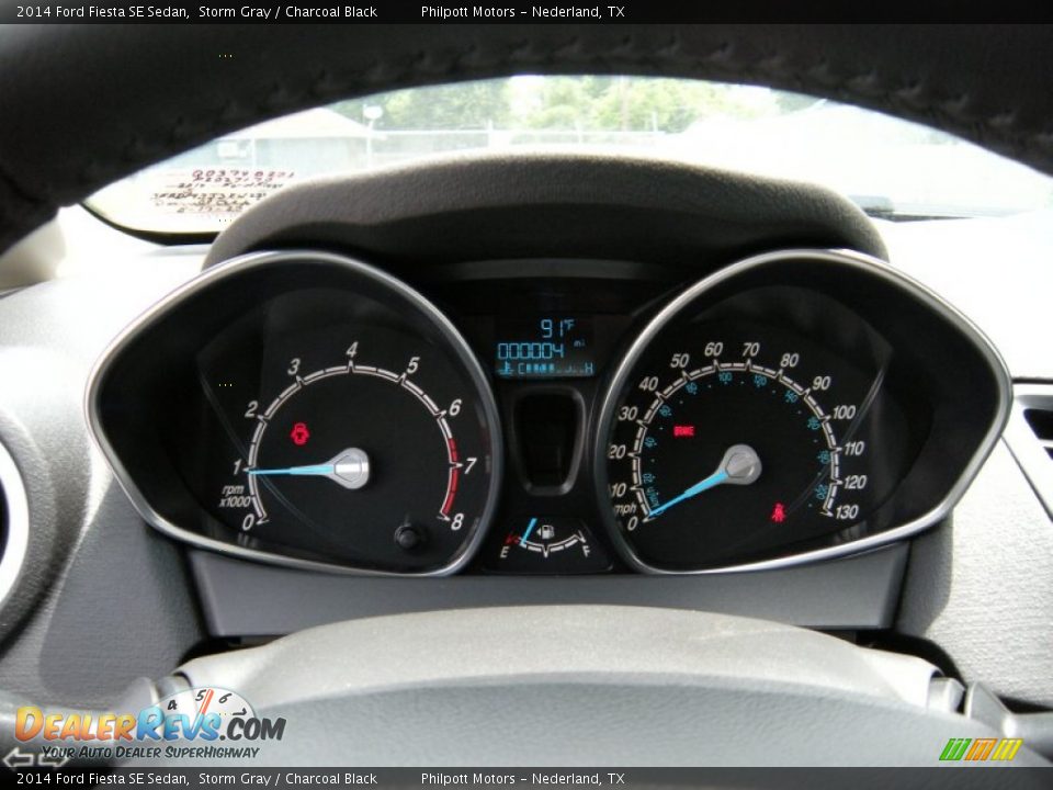 2014 Ford Fiesta SE Sedan Storm Gray / Charcoal Black Photo #32
