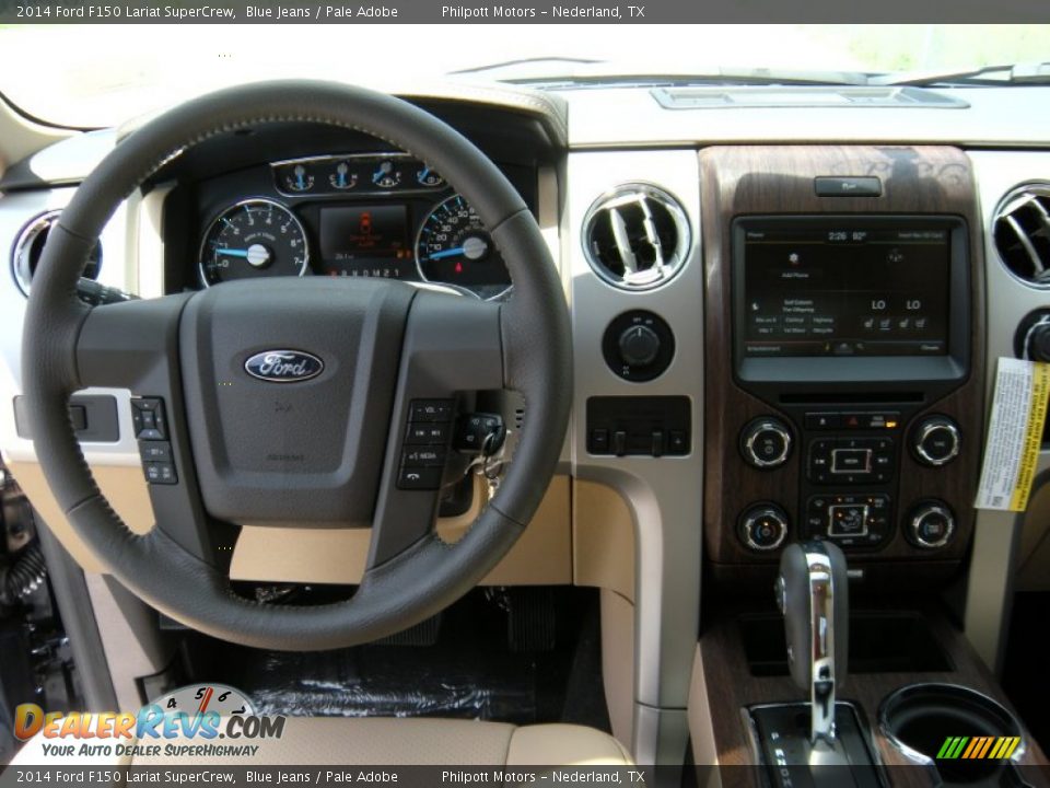 2014 Ford F150 Lariat SuperCrew Blue Jeans / Pale Adobe Photo #28