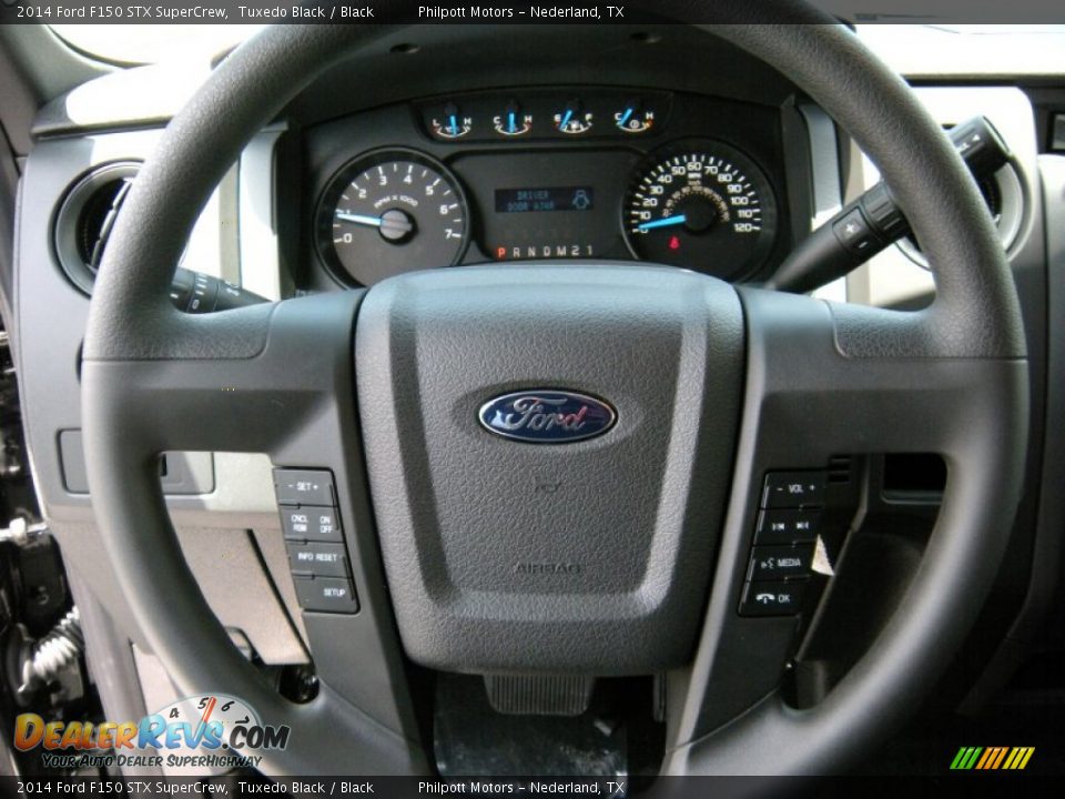 2014 Ford F150 STX SuperCrew Tuxedo Black / Black Photo #32