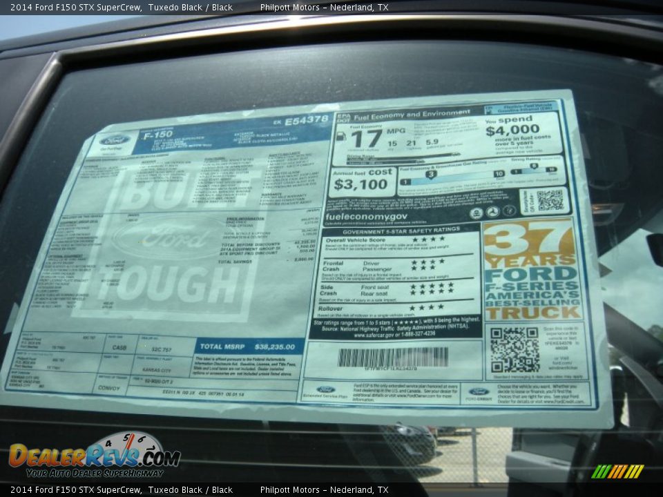 2014 Ford F150 STX SuperCrew Tuxedo Black / Black Photo #36