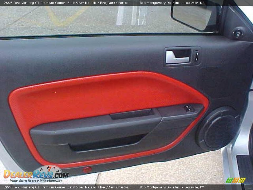 2006 Ford Mustang GT Premium Coupe Satin Silver Metallic / Red/Dark Charcoal Photo #7