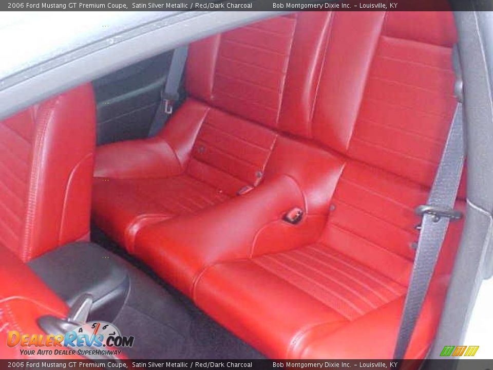 2006 Ford Mustang GT Premium Coupe Satin Silver Metallic / Red/Dark Charcoal Photo #8