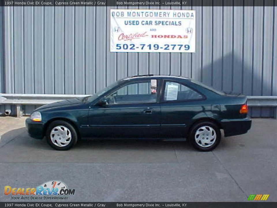 1997 Honda Civic EX Coupe Cypress Green Metallic / Gray Photo #1