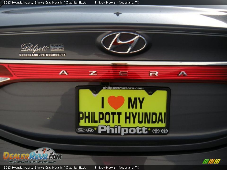 2013 Hyundai Azera Smoke Gray Metallic / Graphite Black Photo #17