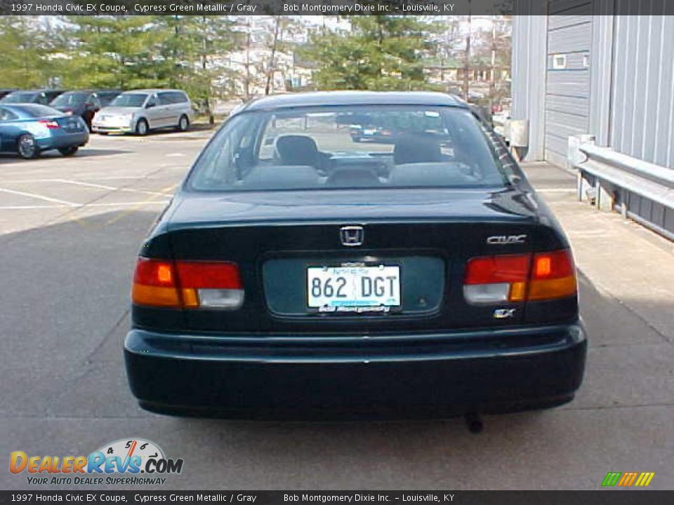 1997 Honda Civic EX Coupe Cypress Green Metallic / Gray Photo #8