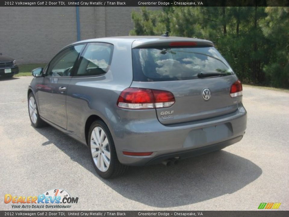 2012 Volkswagen Golf 2 Door TDI United Gray Metallic / Titan Black Photo #12