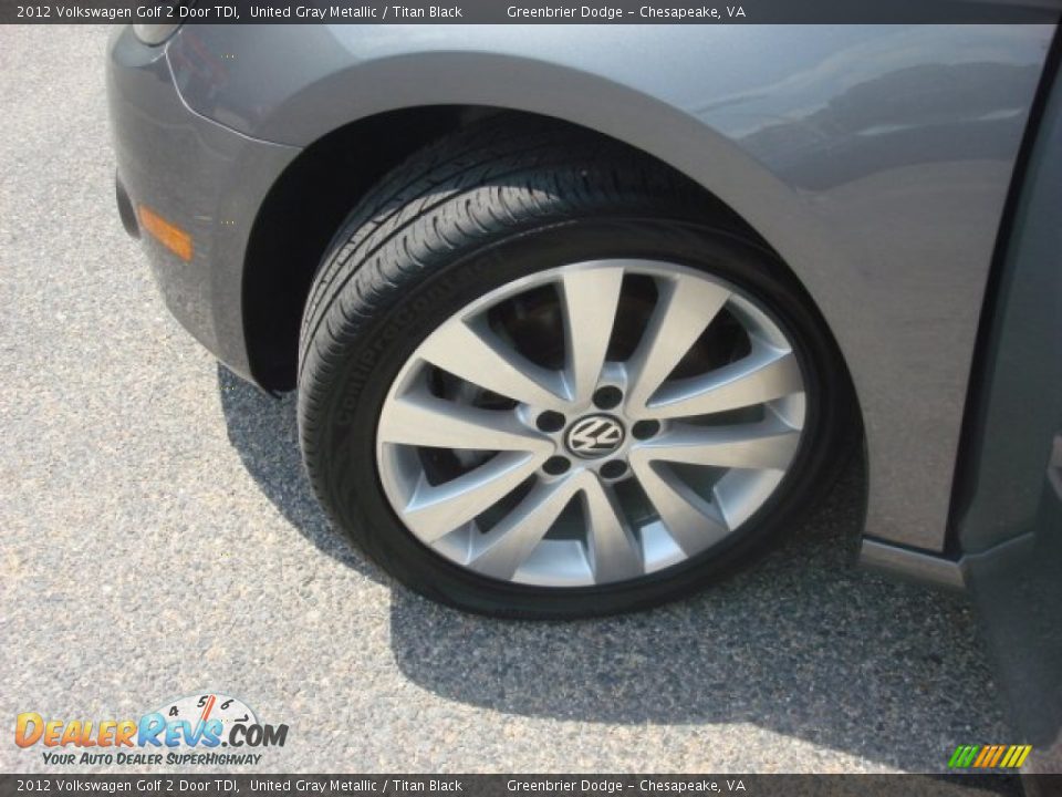 2012 Volkswagen Golf 2 Door TDI United Gray Metallic / Titan Black Photo #25