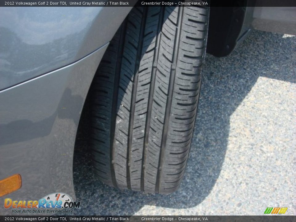 2012 Volkswagen Golf 2 Door TDI United Gray Metallic / Titan Black Photo #26