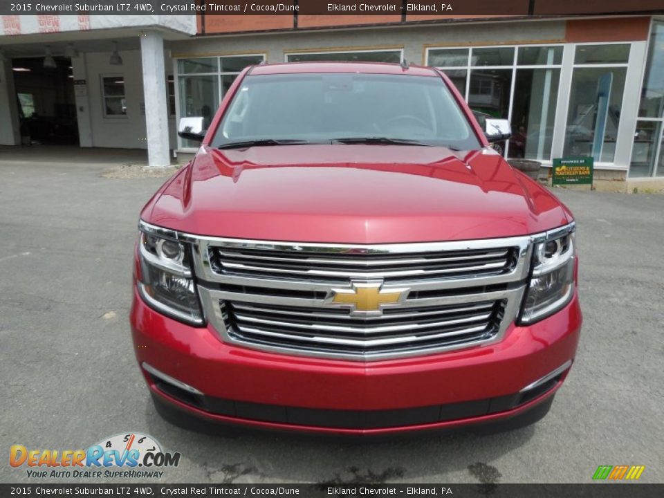 2015 Chevrolet Suburban LTZ 4WD Crystal Red Tintcoat / Cocoa/Dune Photo #3