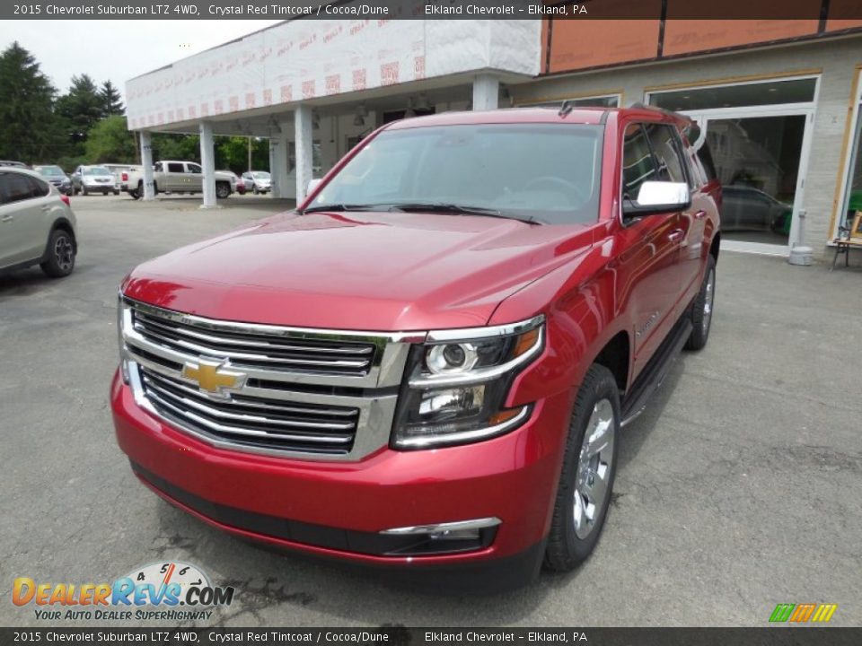 2015 Chevrolet Suburban LTZ 4WD Crystal Red Tintcoat / Cocoa/Dune Photo #4