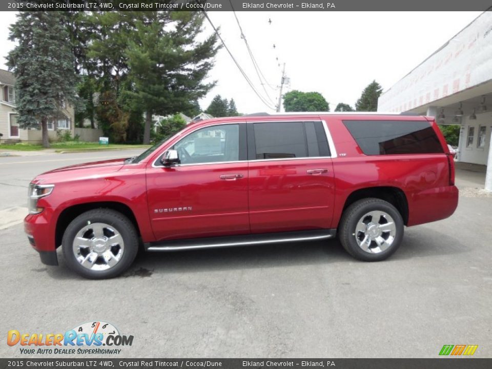 2015 Chevrolet Suburban LTZ 4WD Crystal Red Tintcoat / Cocoa/Dune Photo #6